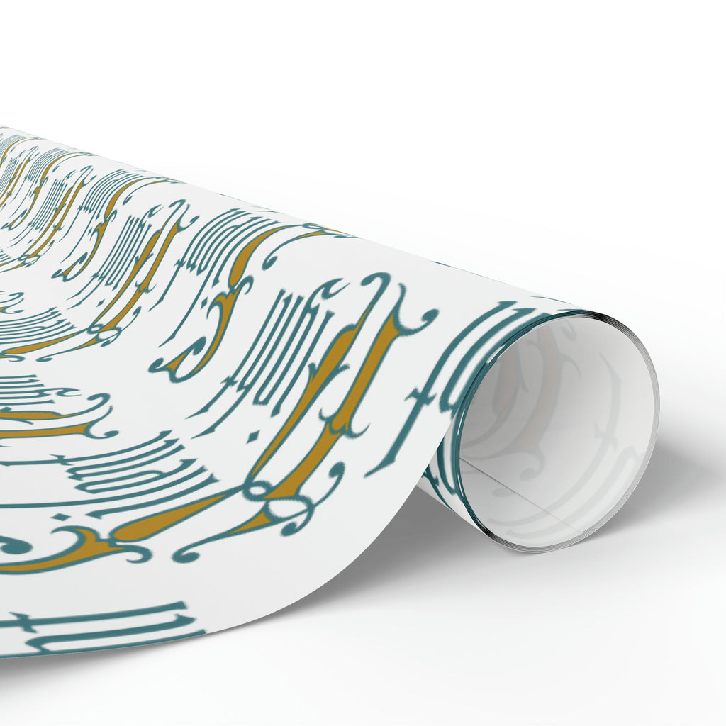 Silent Night Retro Style Christmas Holiday Gift Wrap Paper - Glossy Or Matte