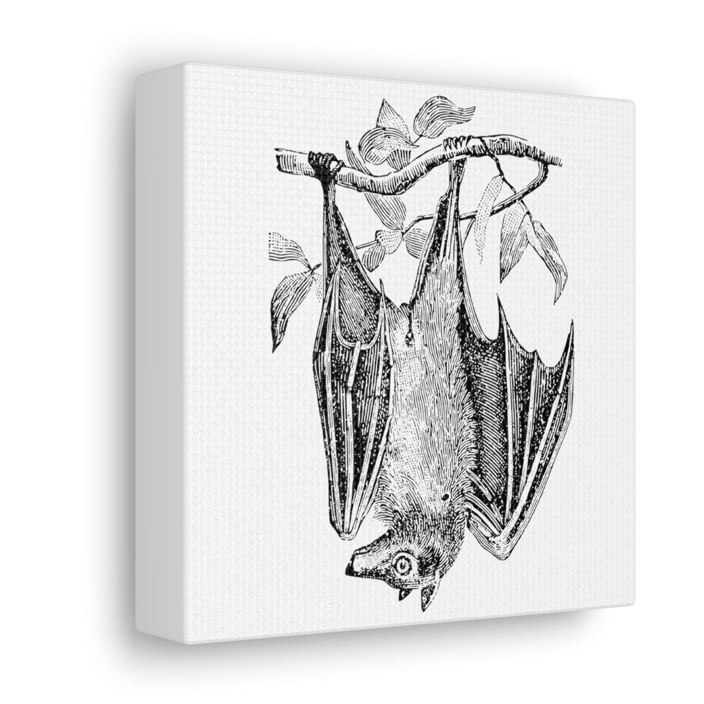 Retro Bat Halloween Print Canvas Gallery Wrap