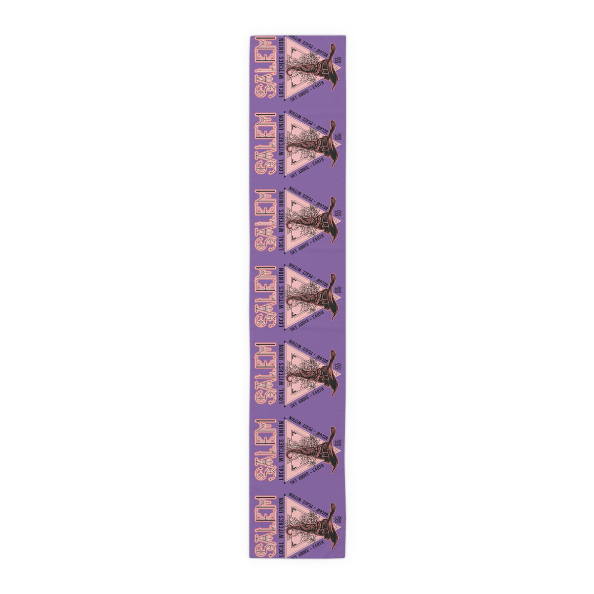 Salem Witches Union Halloween Fall Autumn Decor Purple Cotton Poly Table Runner