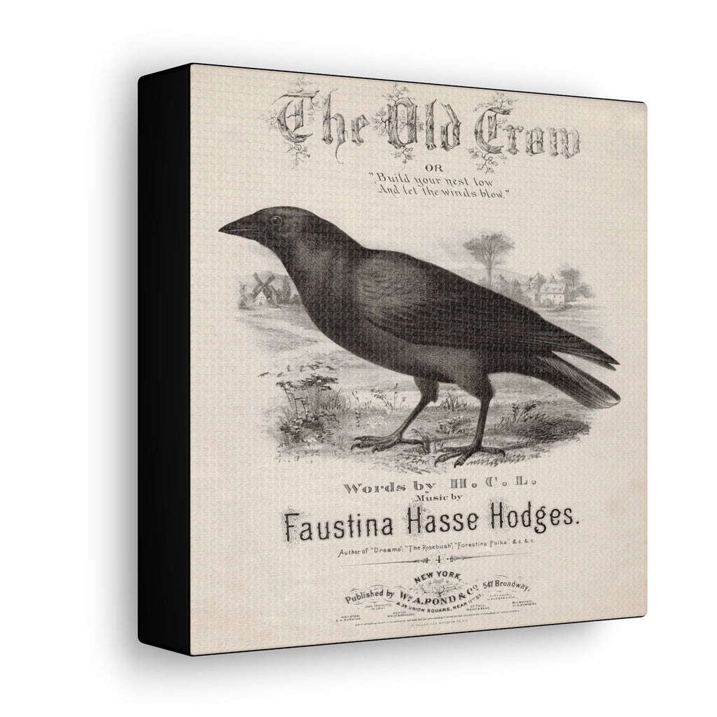 The Old Crow Retro Sheet Music Cover Print Canvas Gallery Wraps