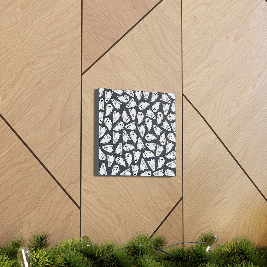 Cute Halloween Ghosts Print Canvas Gallery Wrap