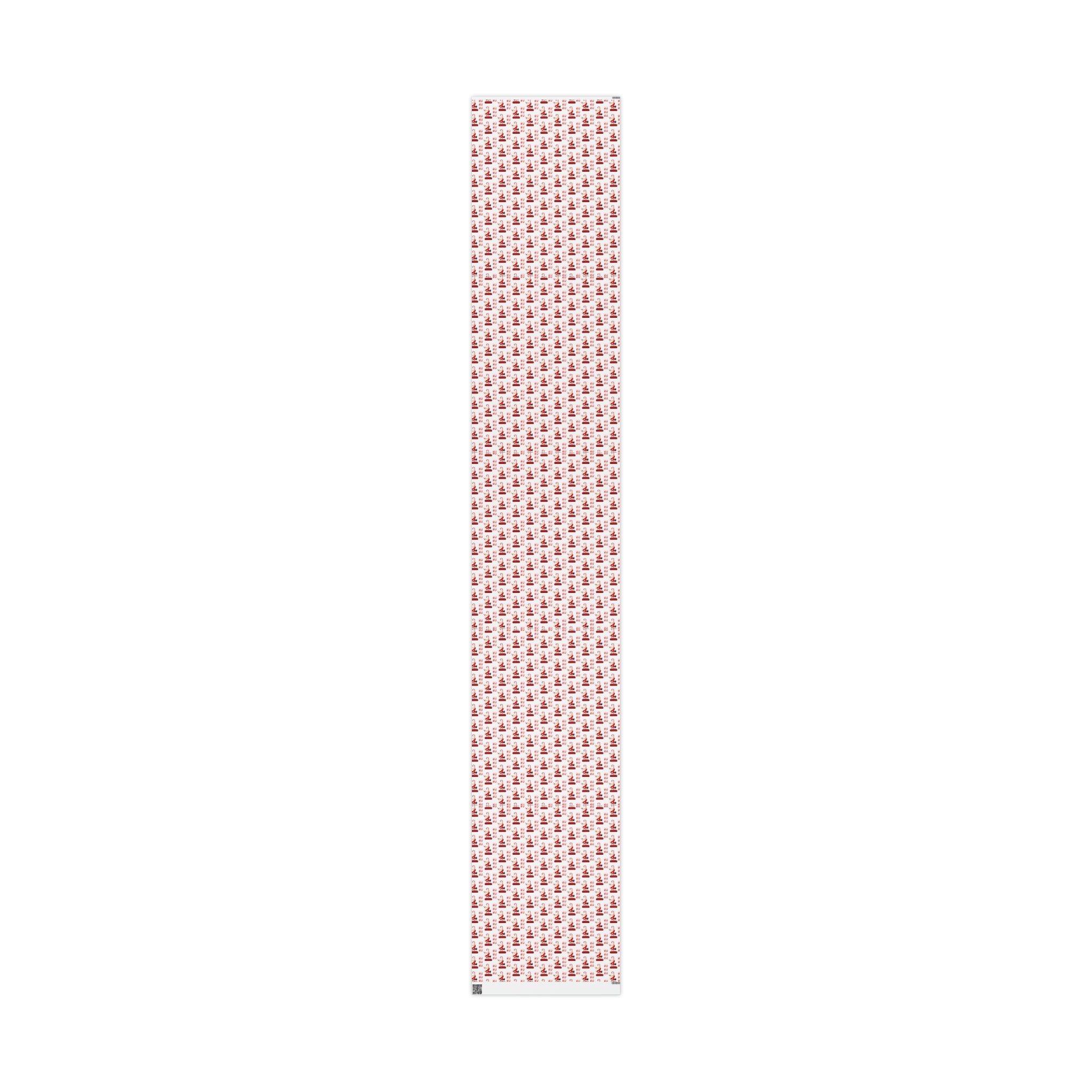 Ho Ho Ho Santa Sliding Down Candy Cane Chimney Mid Century Retro Style Holiday Gift Wrap Paper - Glossy Or Matte