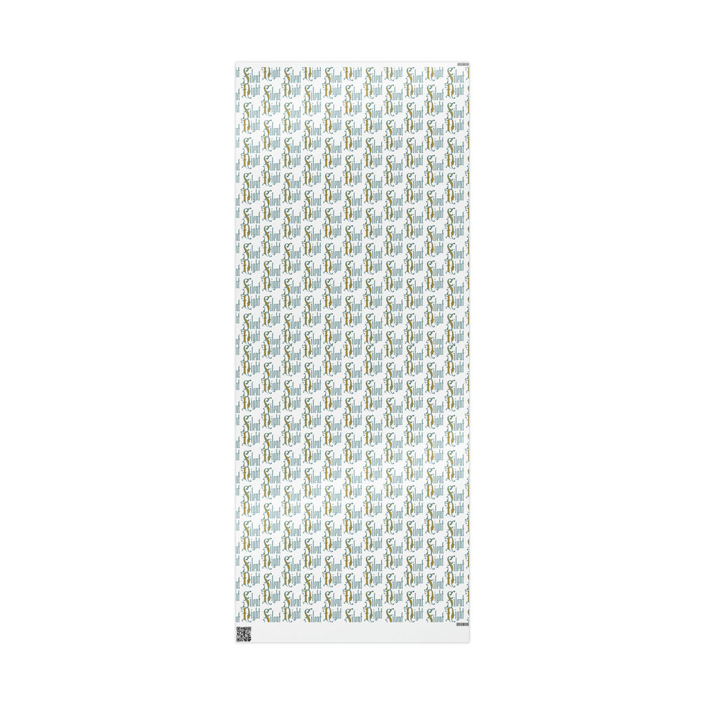 Silent Night Retro Style Christmas Holiday Gift Wrap Paper - Glossy Or Matte