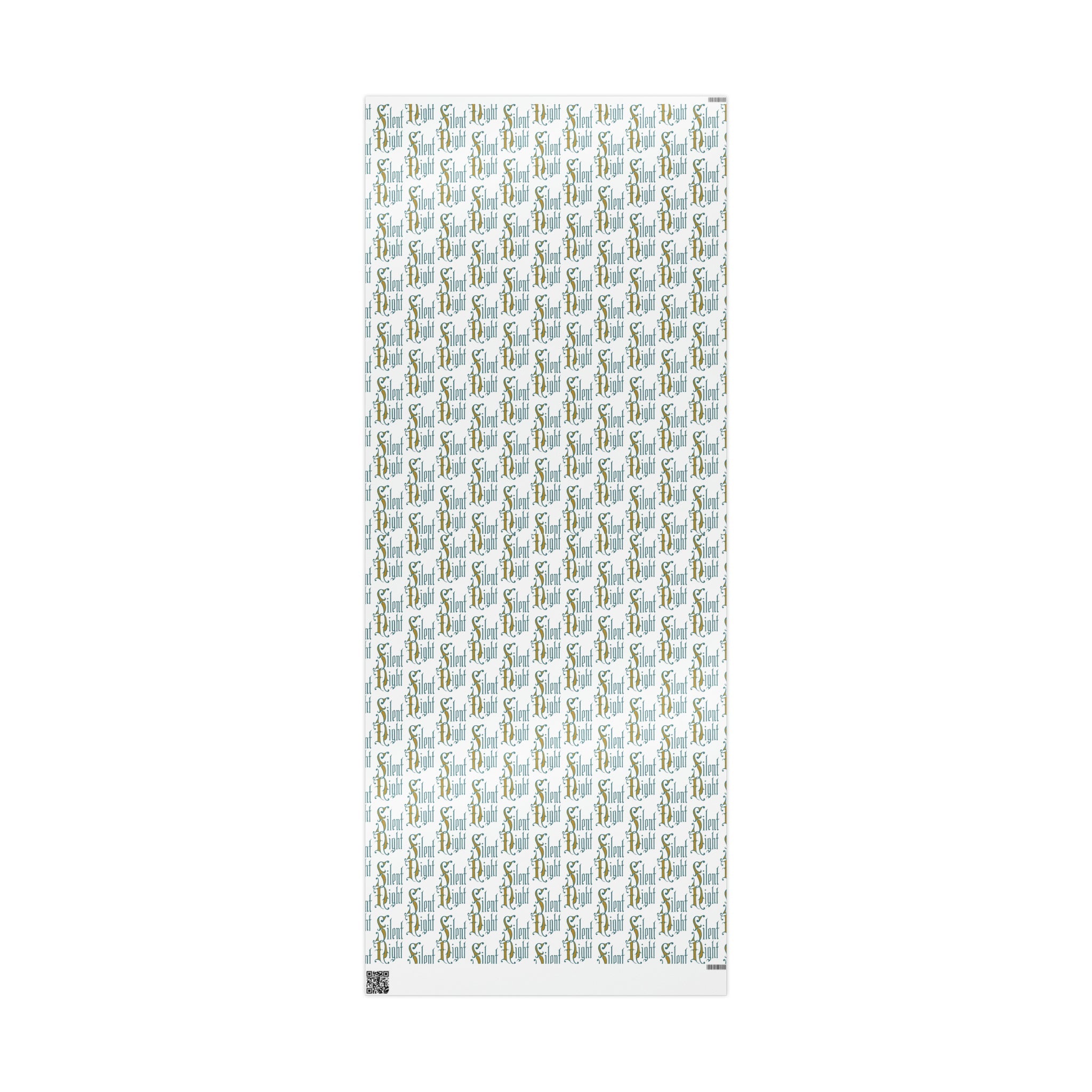 Silent Night Retro Style Christmas Holiday Gift Wrap Paper - Glossy Or Matte
