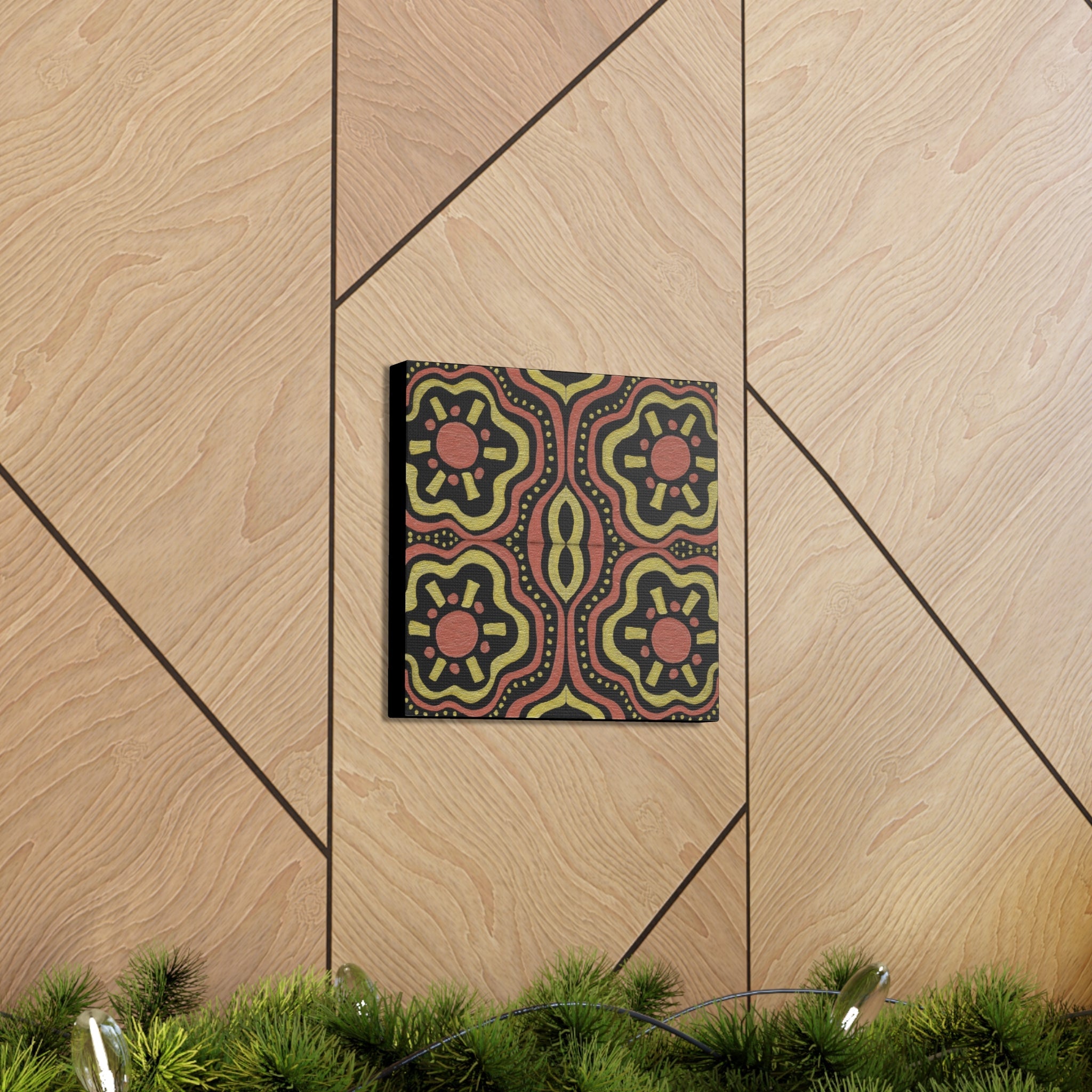 Gold Suns Mosaic Caden Caraco Canvas Gallery Wrap