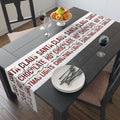 Santa Claus Reindeer Hot Chocolate Movies Christmas Lights Christmas Print Home Decor Cotton Poly Table Runner