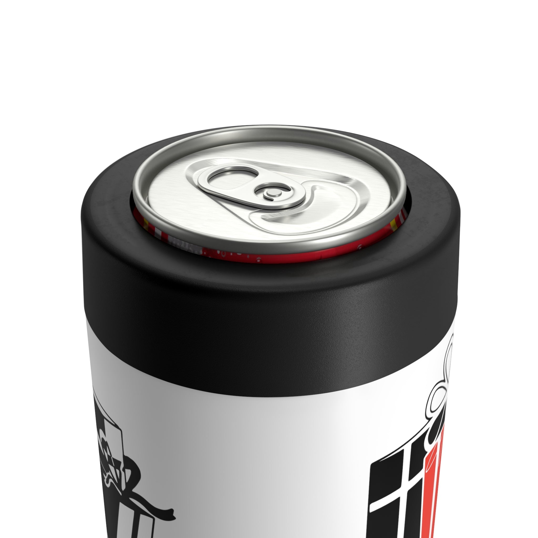 Christmas Presents Mid Century Retro Christmas Print Stainless Steel Can Holder