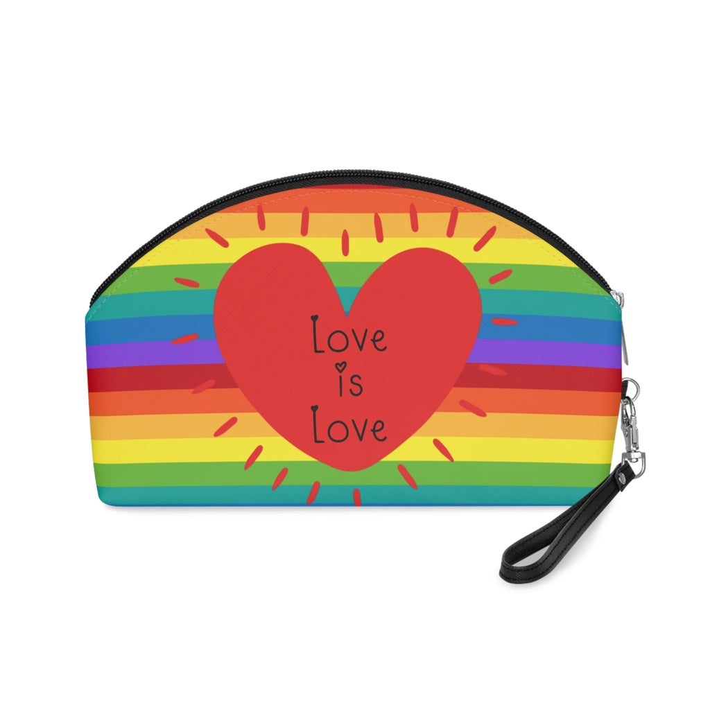 Love is Love Rainbow Travel Cosmetic Makeup Bag