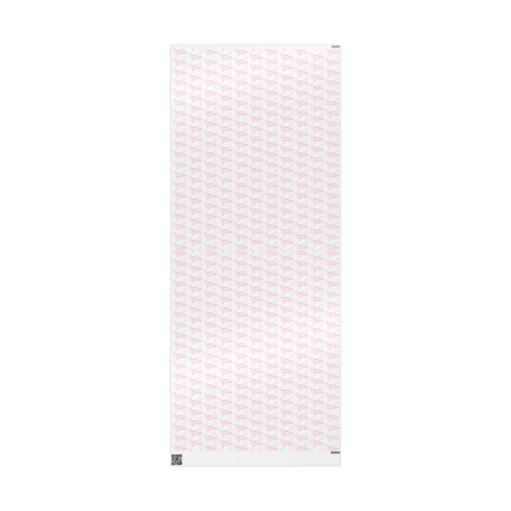 Season's Greetings Pink Dove Pink Retro Style Christmas Print Holiday Gift Wrap Paper - Glossy Or Matte