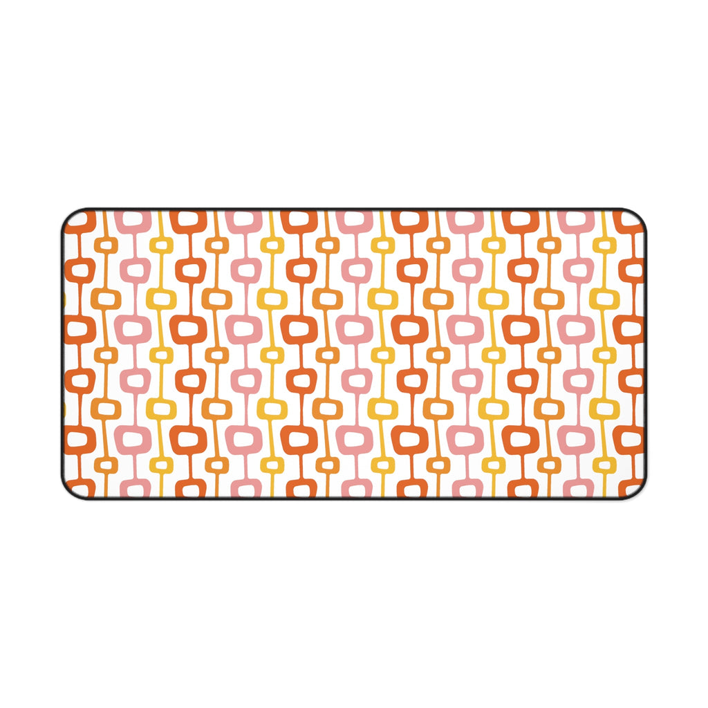 Atomic Squares Mid Century Atomic Era Retro Style Desk Mat - 3 Size Options