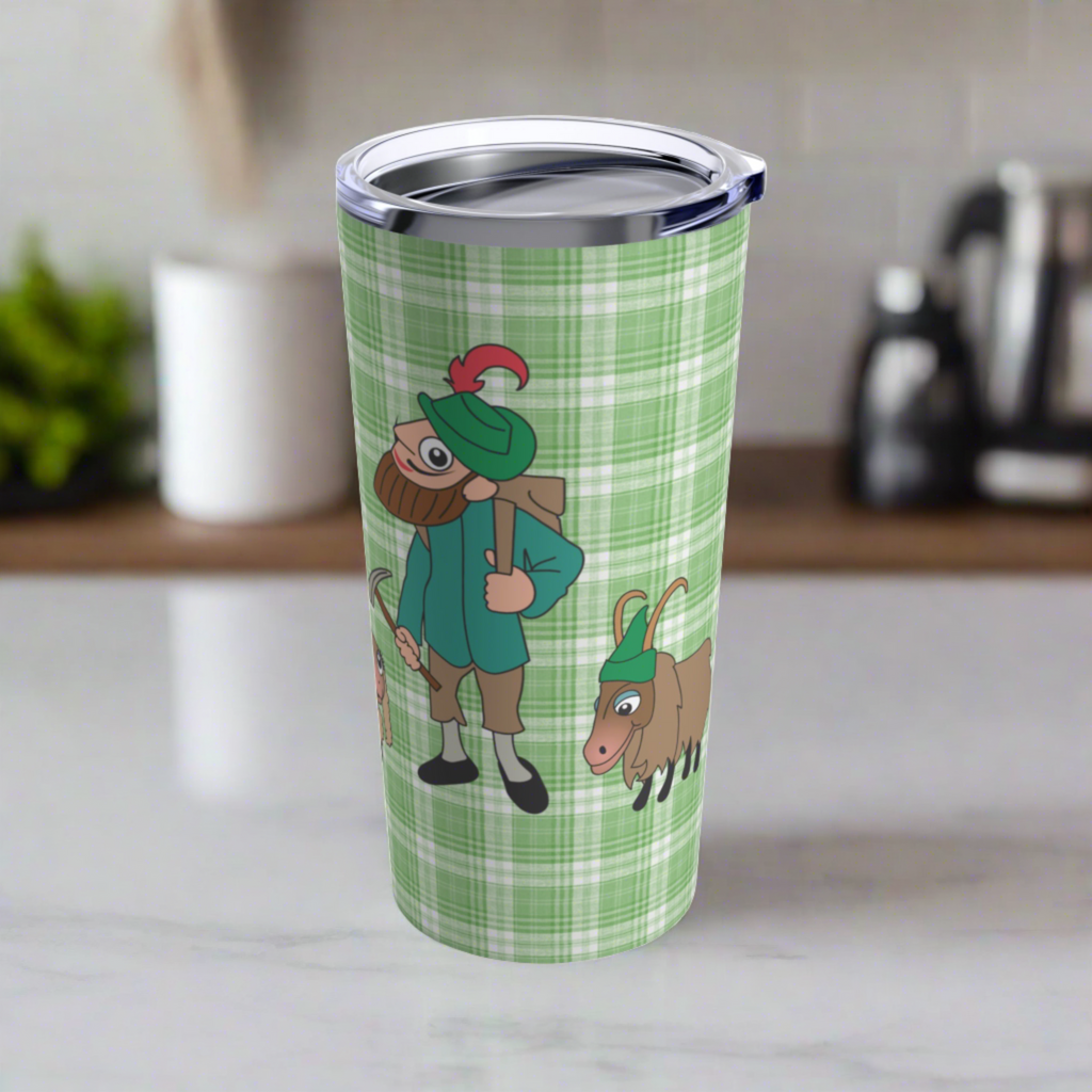 Sound Of Music Travel Tumbler Lonely Goatherd Girl In Pale Pink Tote Goat Family Tumbler 20oz