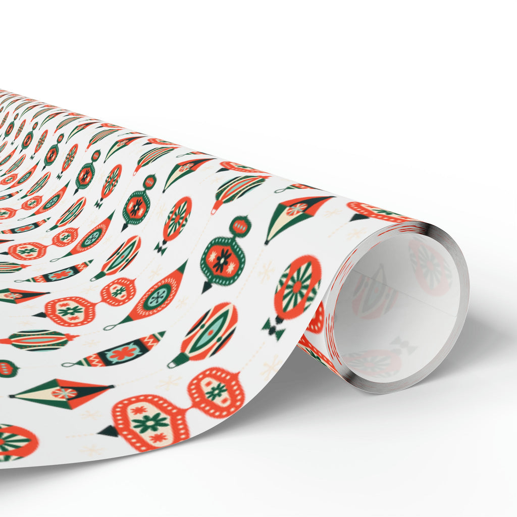 Atomic Retro Christmas Ornaments Atomic Retro Style Christmas Holiday Gift Wrap Paper - Glossy Or Matte