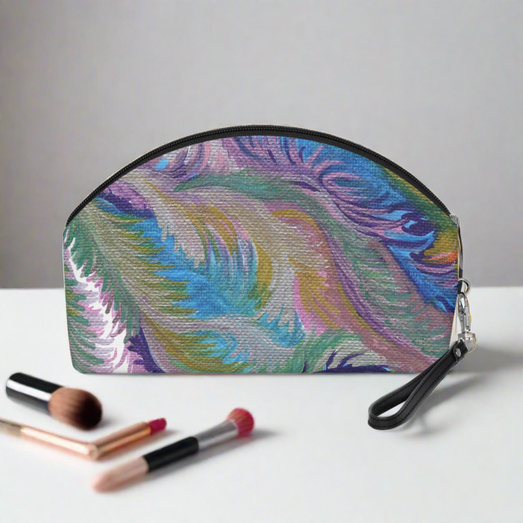 Lyran Love Caden Caraco Art Print Cosmetic Travel Makeup Bag Wristlet