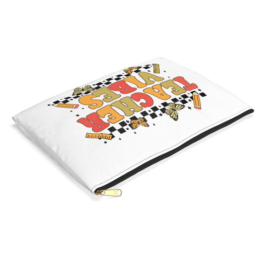 Teacher Vibes Polyester Accessory Pouch Travel Bag
