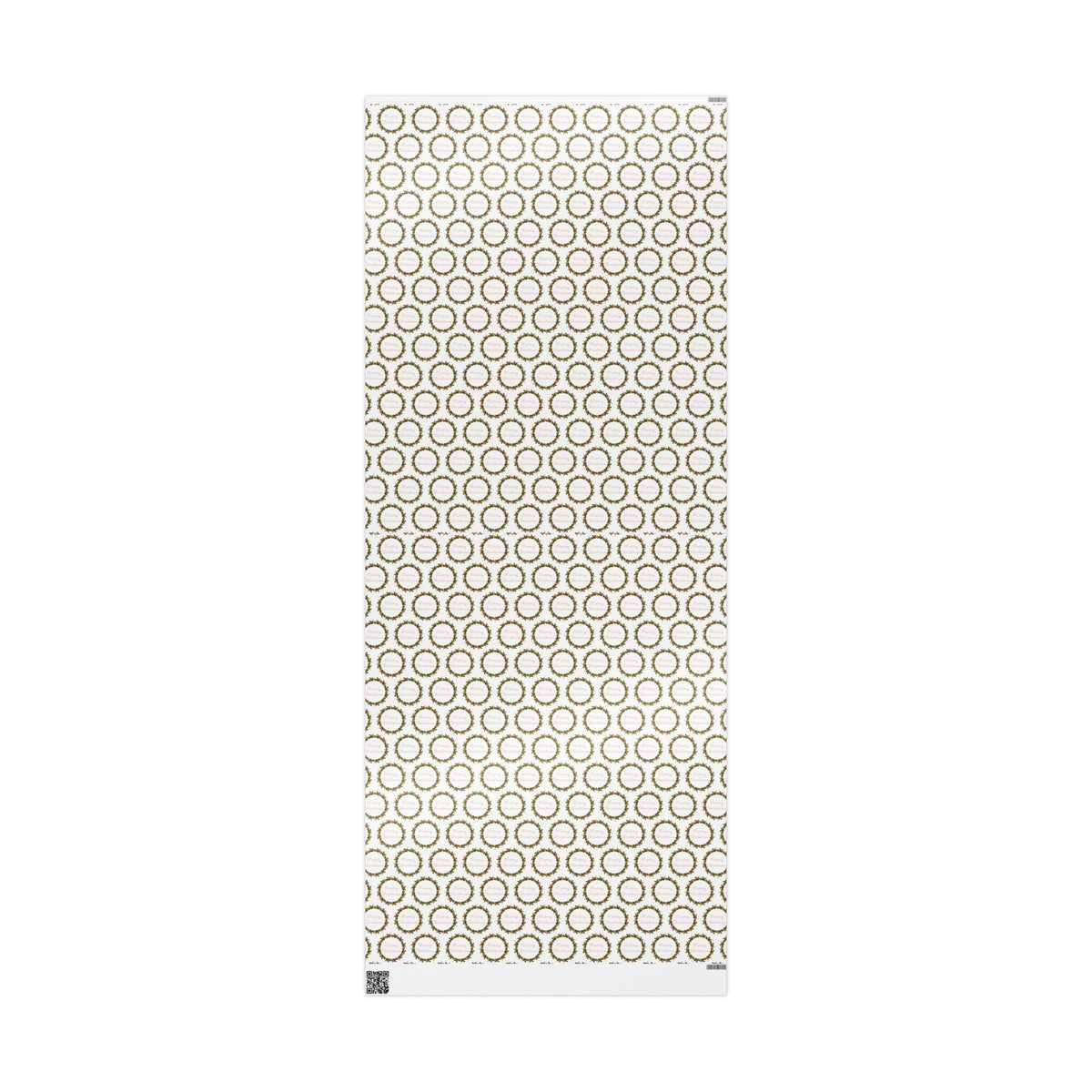 Merry Christmas Wreath Retro Christmas Print Holiday Gift Wrap Paper - Glossy Or Matte