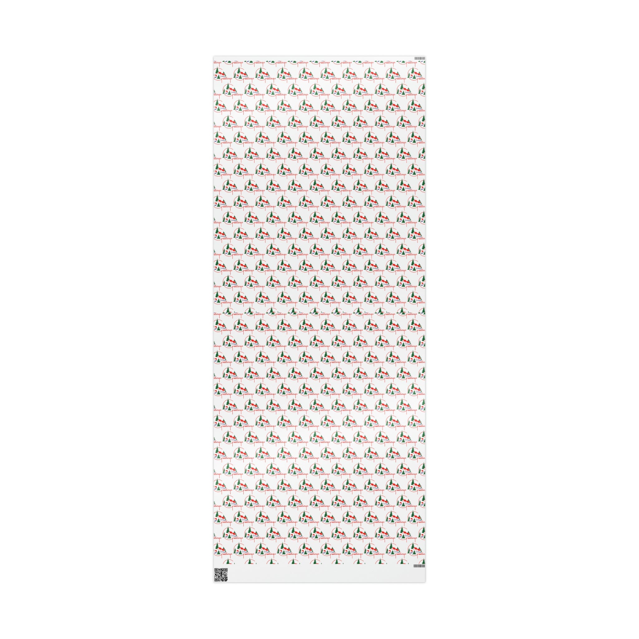 Christmas Greetings Mid Century Retro Christmas Print Holiday Gift Wrap Paper - Glossy Or Matte