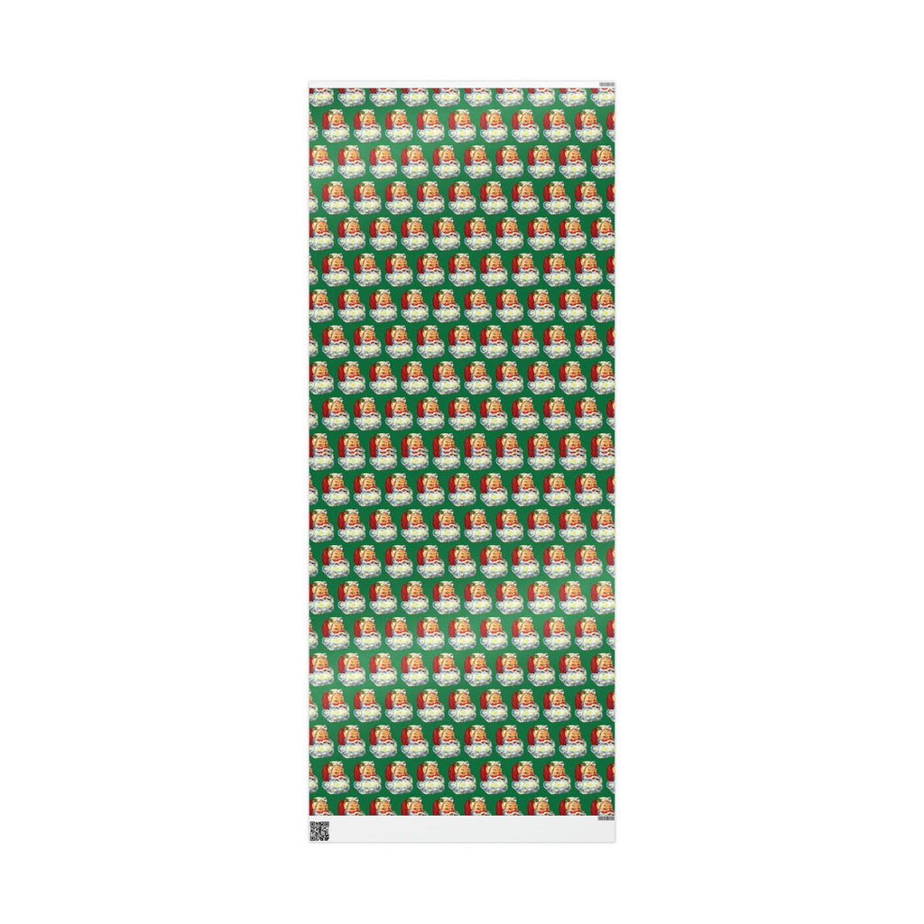 Merry Christmas Santa Retro Christmas Print Holiday Gift Wrap Paper - Glossy Or Matte
