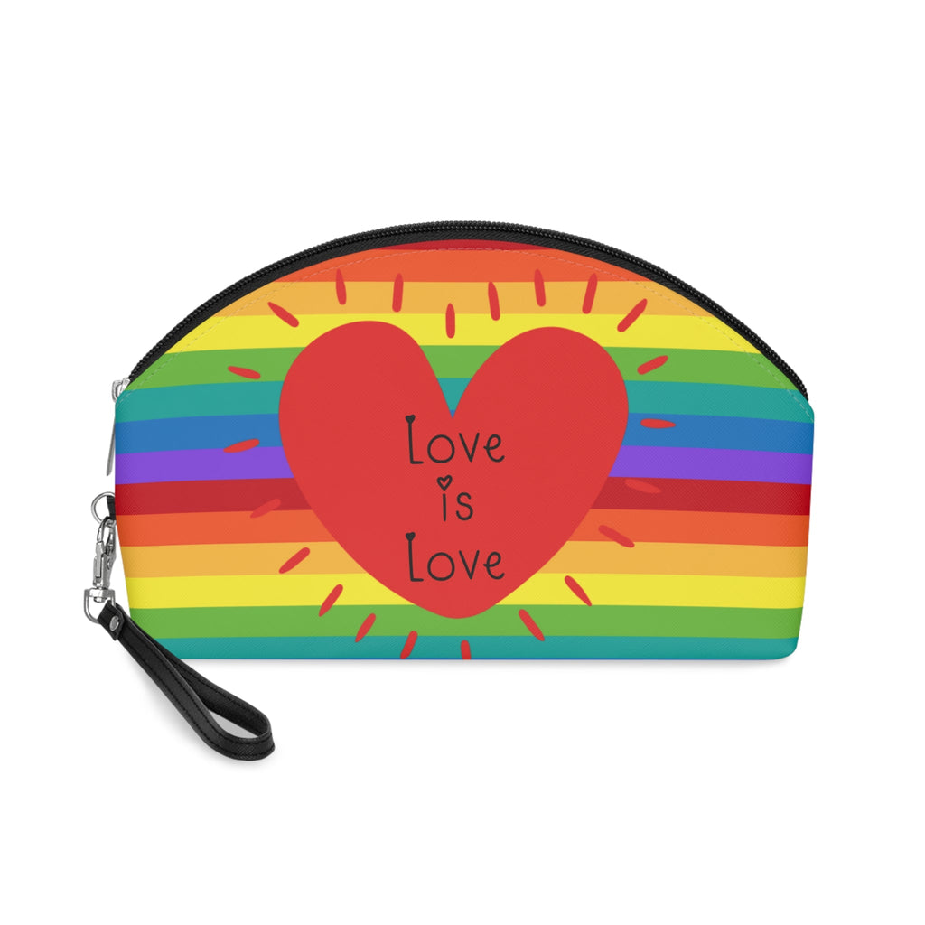 Love is Love Rainbow Travel Cosmetic Makeup Bag