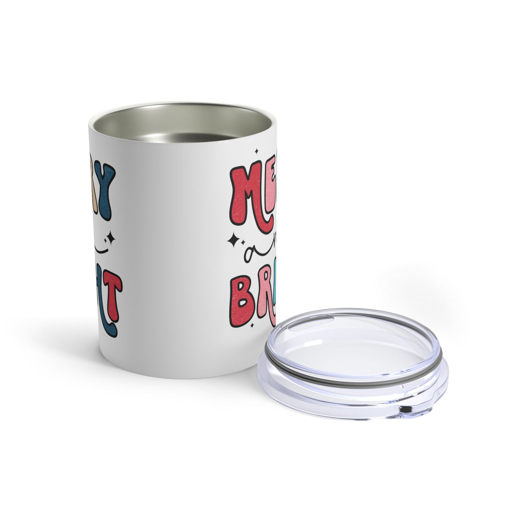 Merry And Bright Christmas Stainless Steel Tumbler 10oz