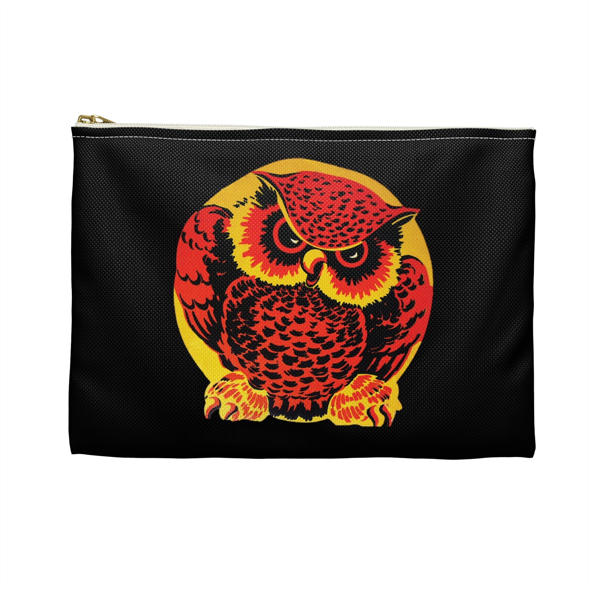 Halloween Owl Retro Retro Halloween Print Polyester Accessory Pouch Travel Bag