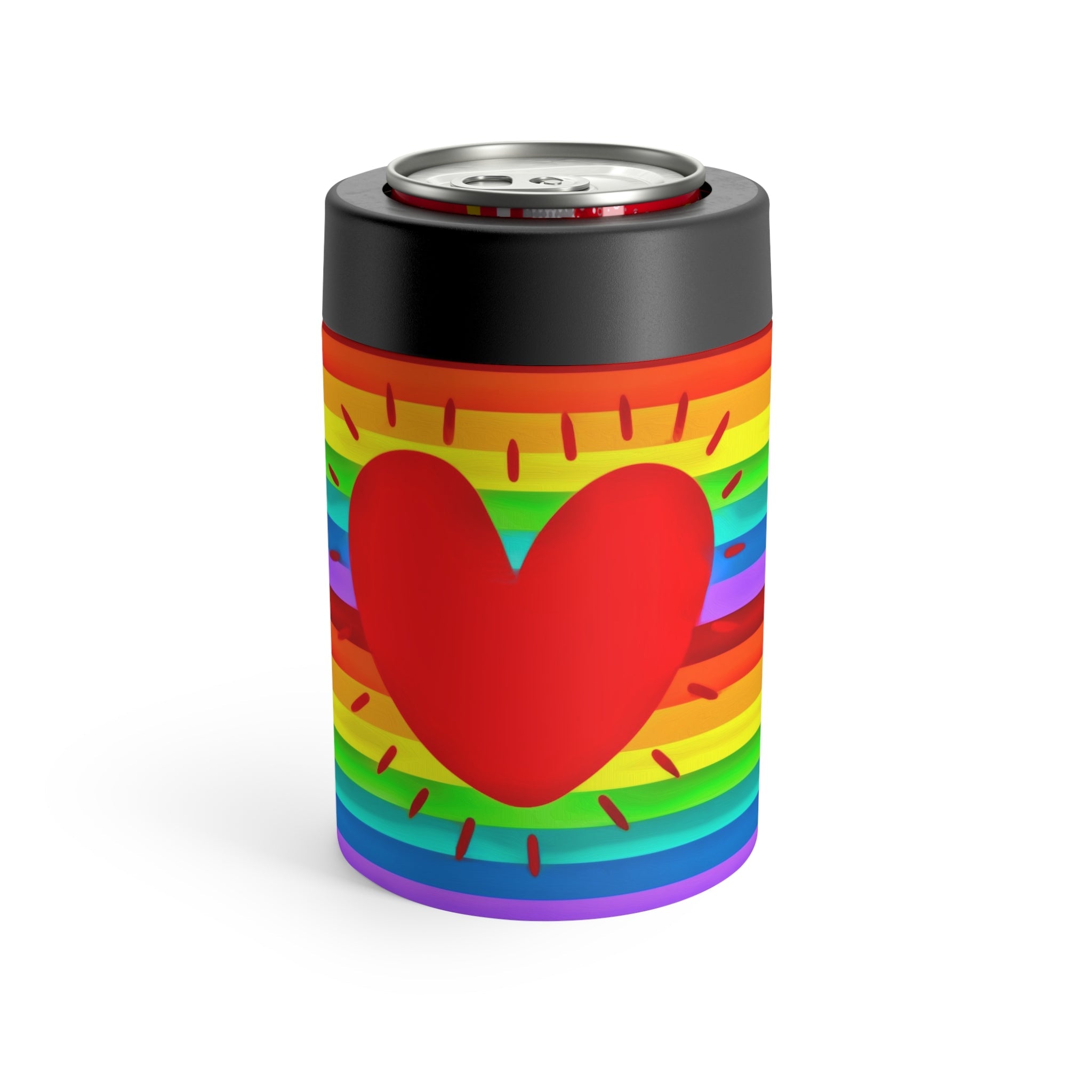 Rainbow Love Stainless Steel Can Holder