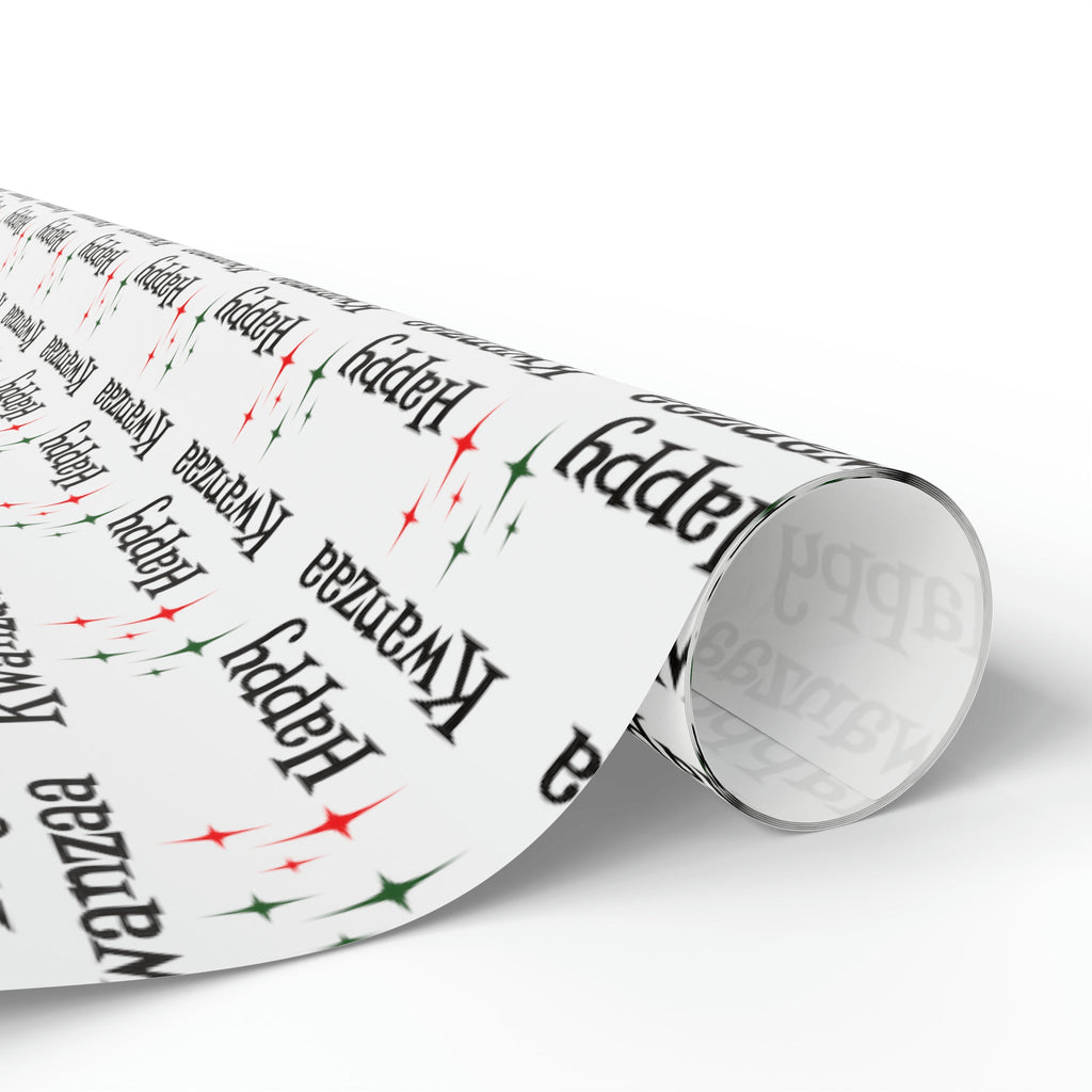 Happy Kwanzaa Starburst Atomic Retro Style Holiday Gift Wrap Paper - Glossy Or Matte