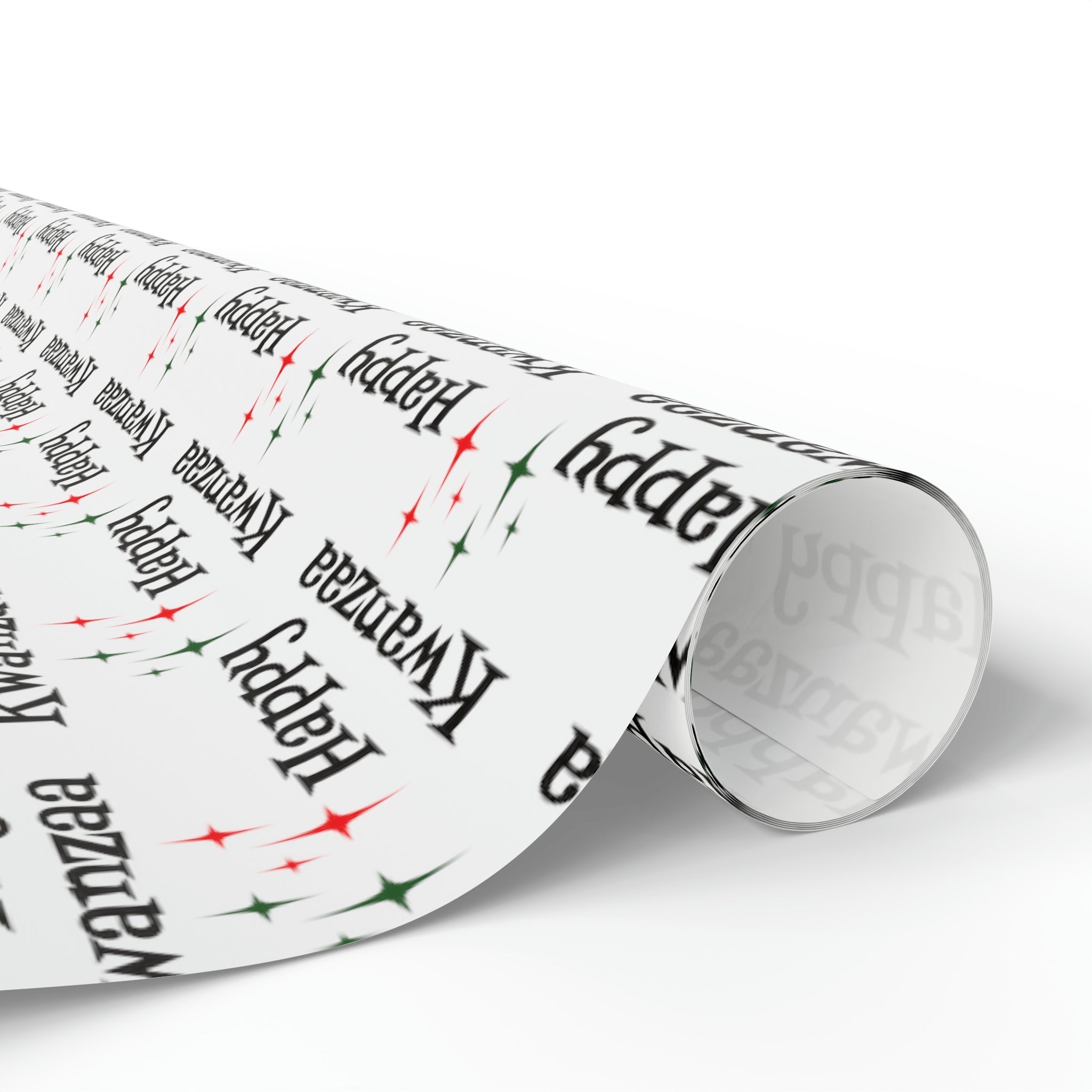 Happy Kwanzaa Starburst Atomic Retro Style Holiday Gift Wrap Paper - Glossy Or Matte