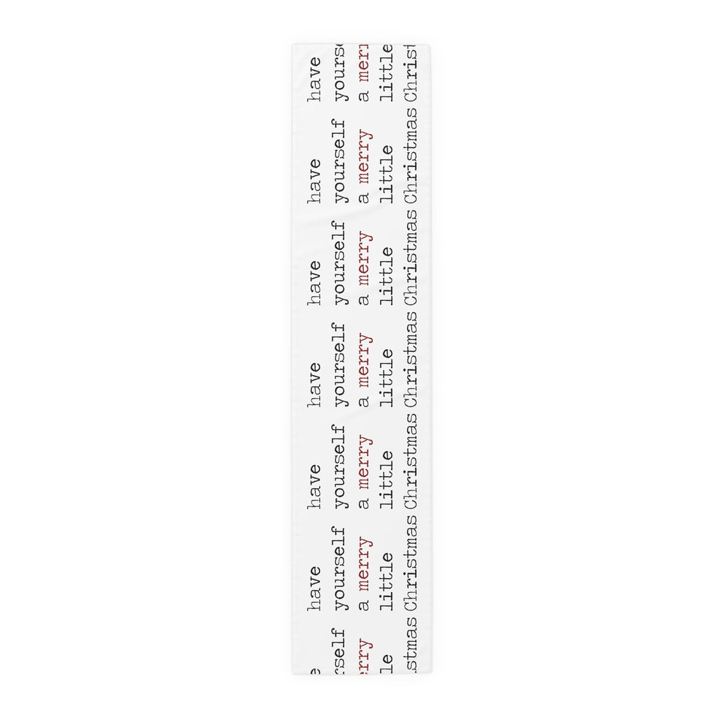 Have Yourself A Merry Little Christmas Print Home Decor Cotton Poly Table Runner