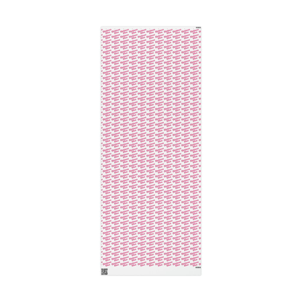 Pink Christmas Vibes Retro Style Christmas Holiday Gift Wrap Paper - Glossy Or Matte