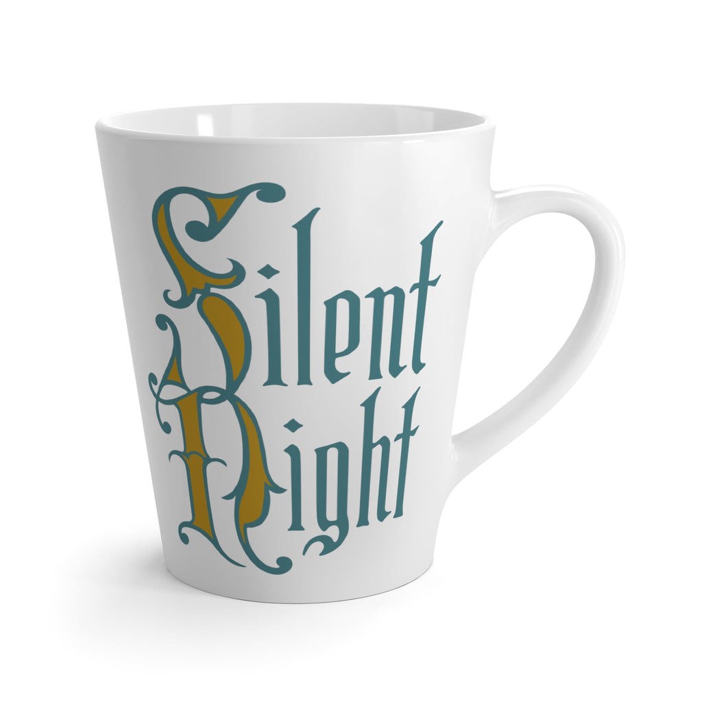 Silent Night Mid-Century Retro Style Christmas Latte Coffee Mug