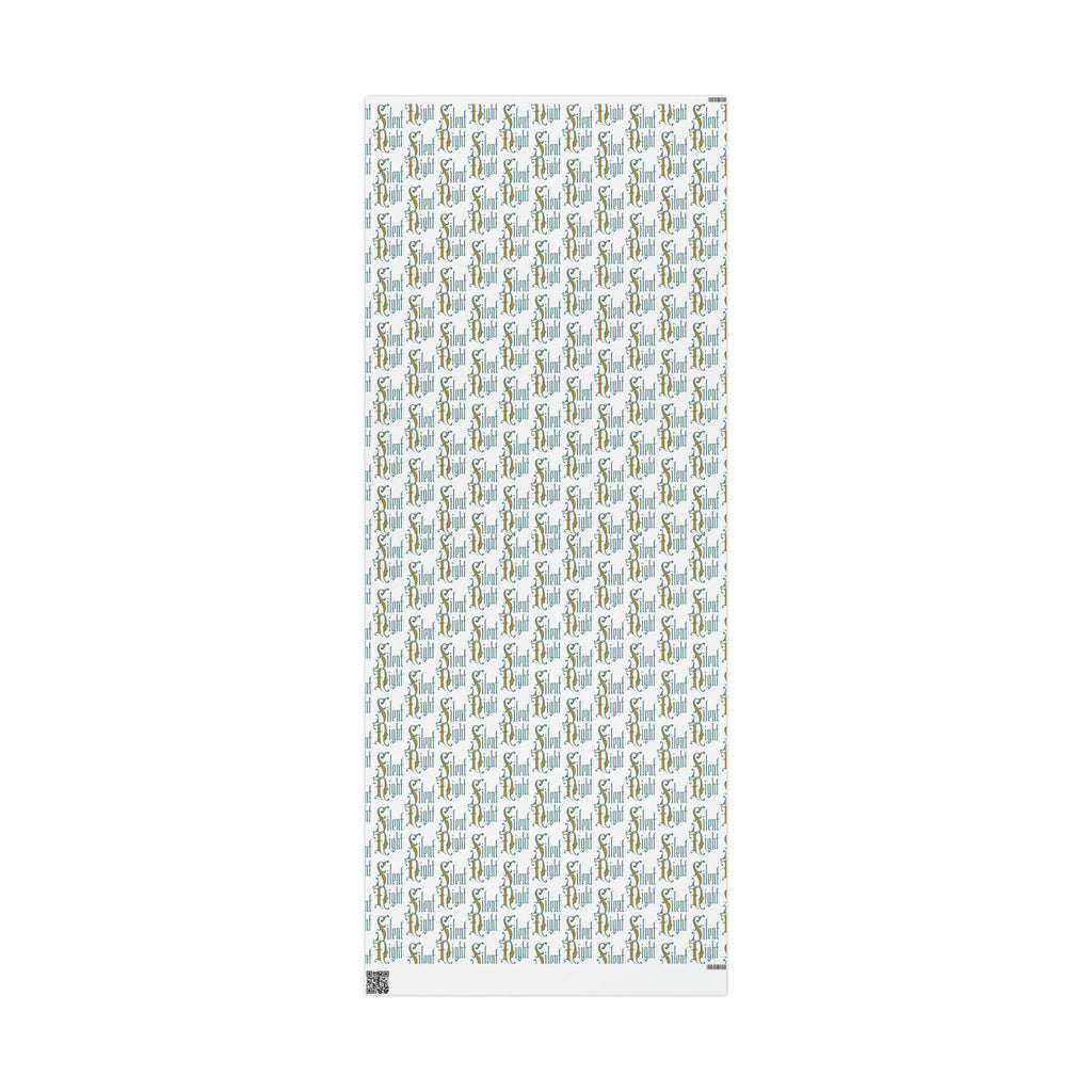 Silent Night Retro Style Christmas Holiday Gift Wrap Paper - Glossy Or Matte