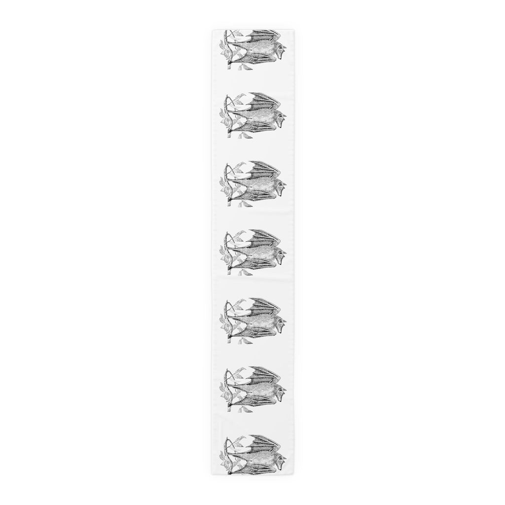 Retro Bat Halloween Print Cotton Poly Table Runner