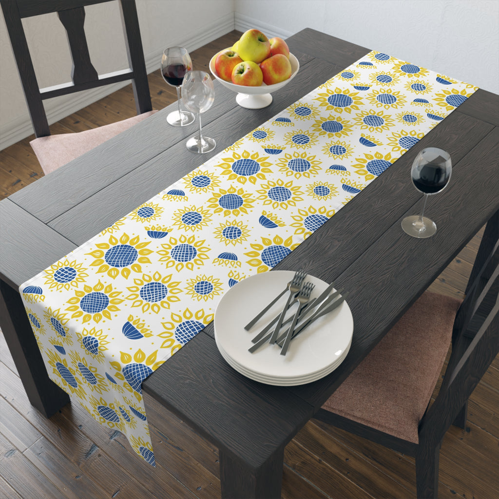 Ukrainian Country Sunflowers Polyester Table Runner