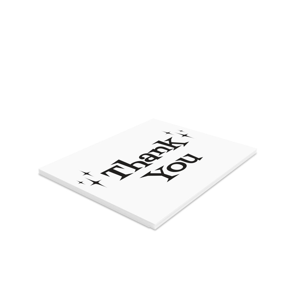 Thank You Starburst Atomic Mid Century Retro Style Thank You Matte Greeting Cards (8, 16, and 24 pcs)