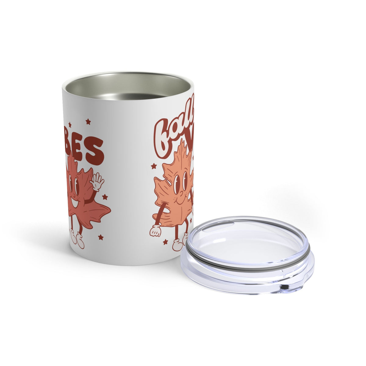 Fall Vibes Leaf Friends Fall Autumn Retro Style Stainless Steel Tumbler 10oz