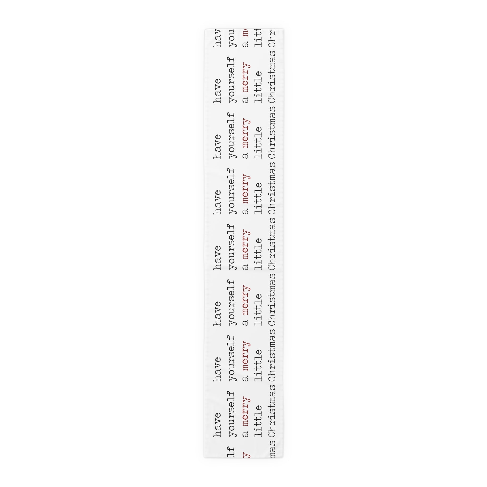 Have Yourself A Merry Little Christmas Print Home Decor Cotton Poly Table Runner