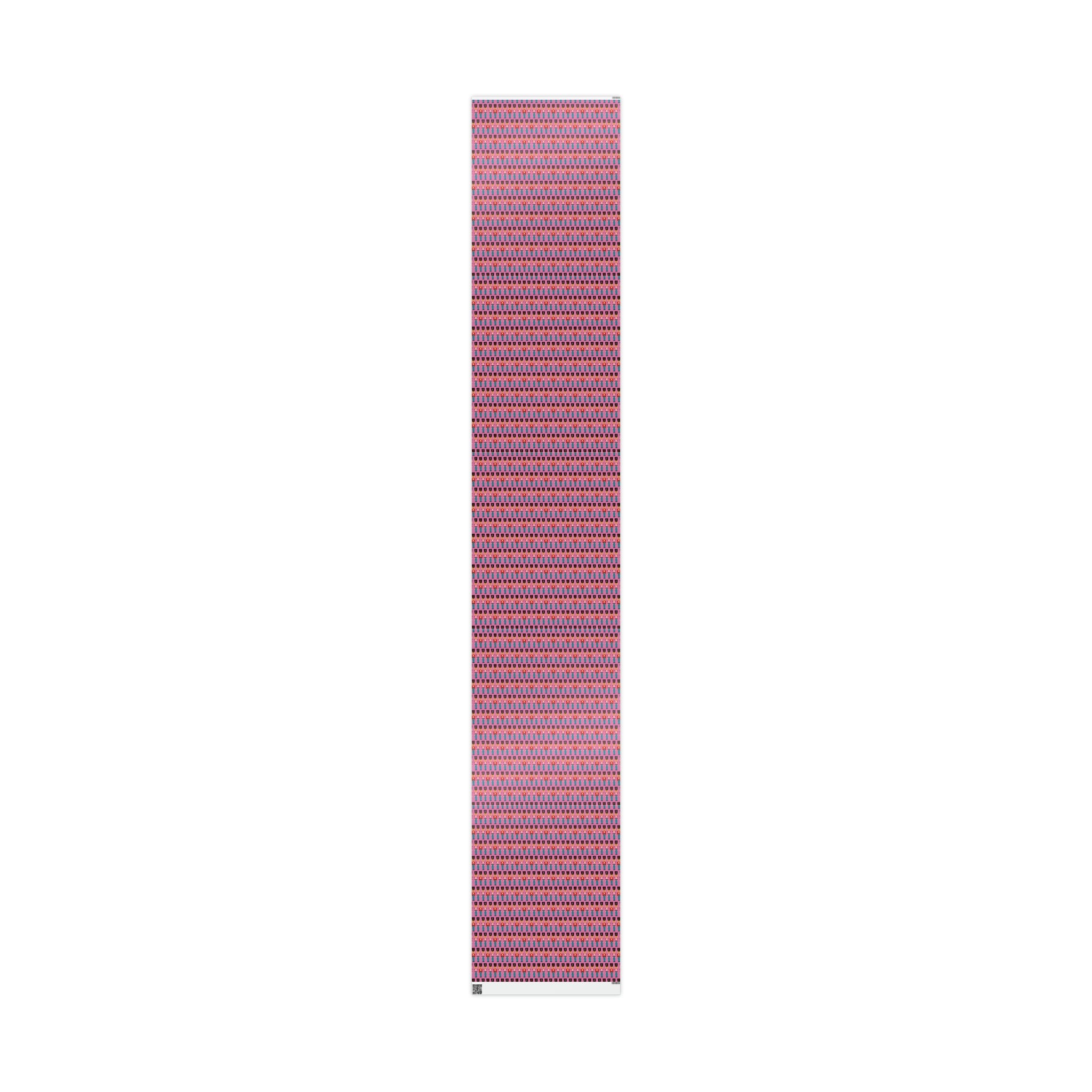 Christmas Toy Soldiers Pink Mid Century Retro Christmas Style Holiday Gift Wrap Paper - Glossy Or Matte