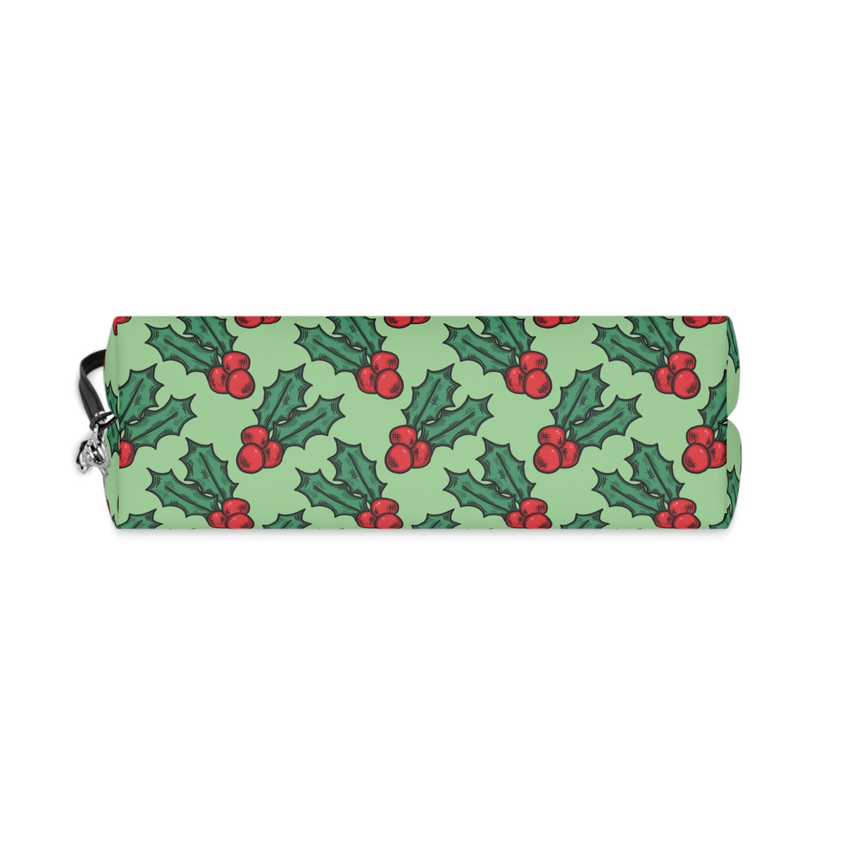 Cute Christmas Holly Green Christmas Cosmetic Travel Makeup Bag