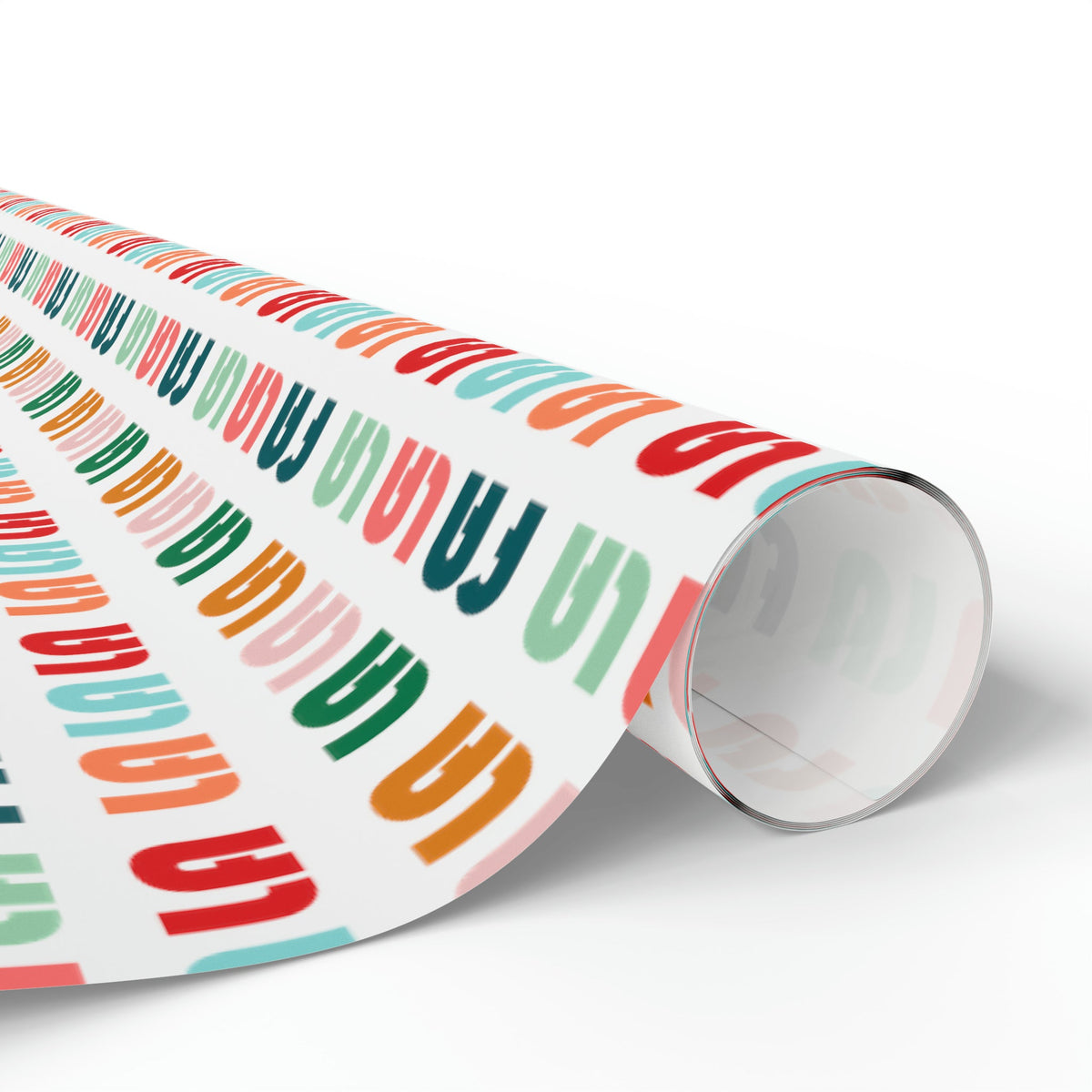 Fa La La La Retro Style Christmas Print Holiday Gift Wrap Paper - Glossy Or Matte