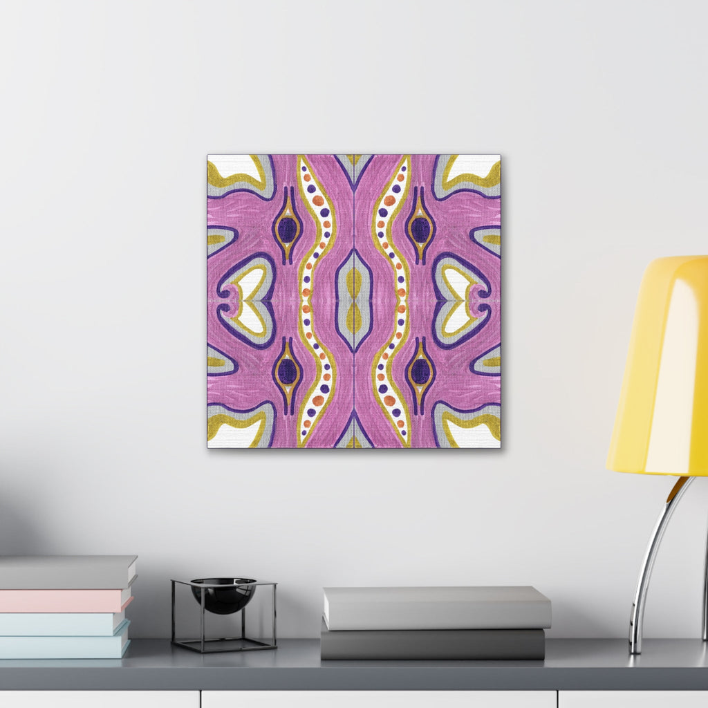 Purple E Mosiac Caden Caraco Canvas Gallery Wrap