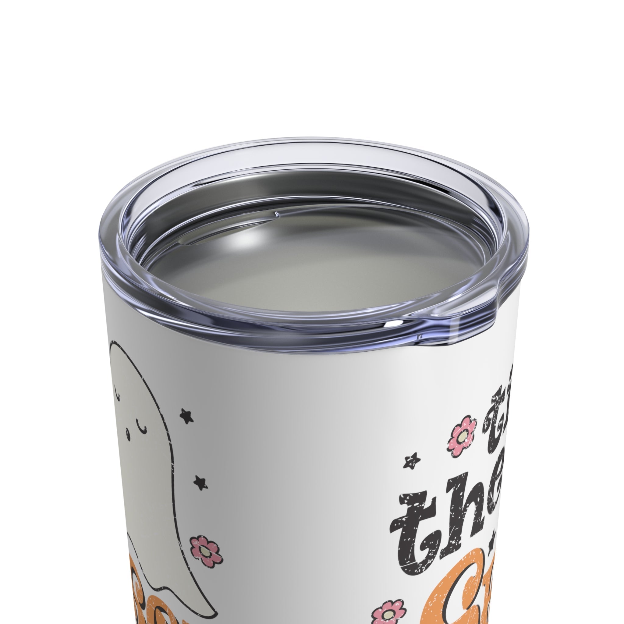 Tis The Season Trick Or Treat Ghost Distressed Halloween Print Autumn Retro Style Stainless Steel Tumbler 10oz
