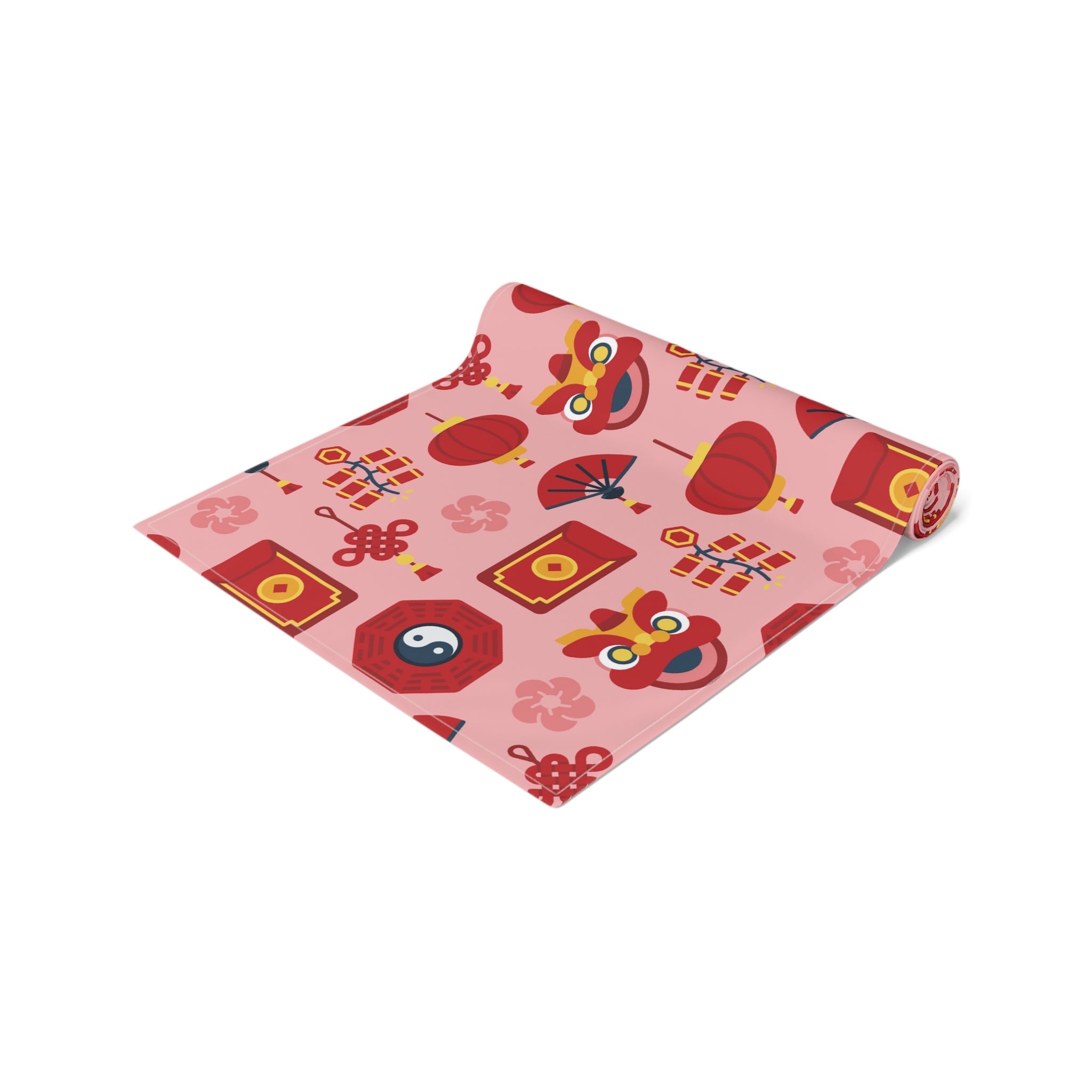 Lunar New Year Of The Dragon Spring Festival Holiday Table Runner - Cotton Or Polyester
