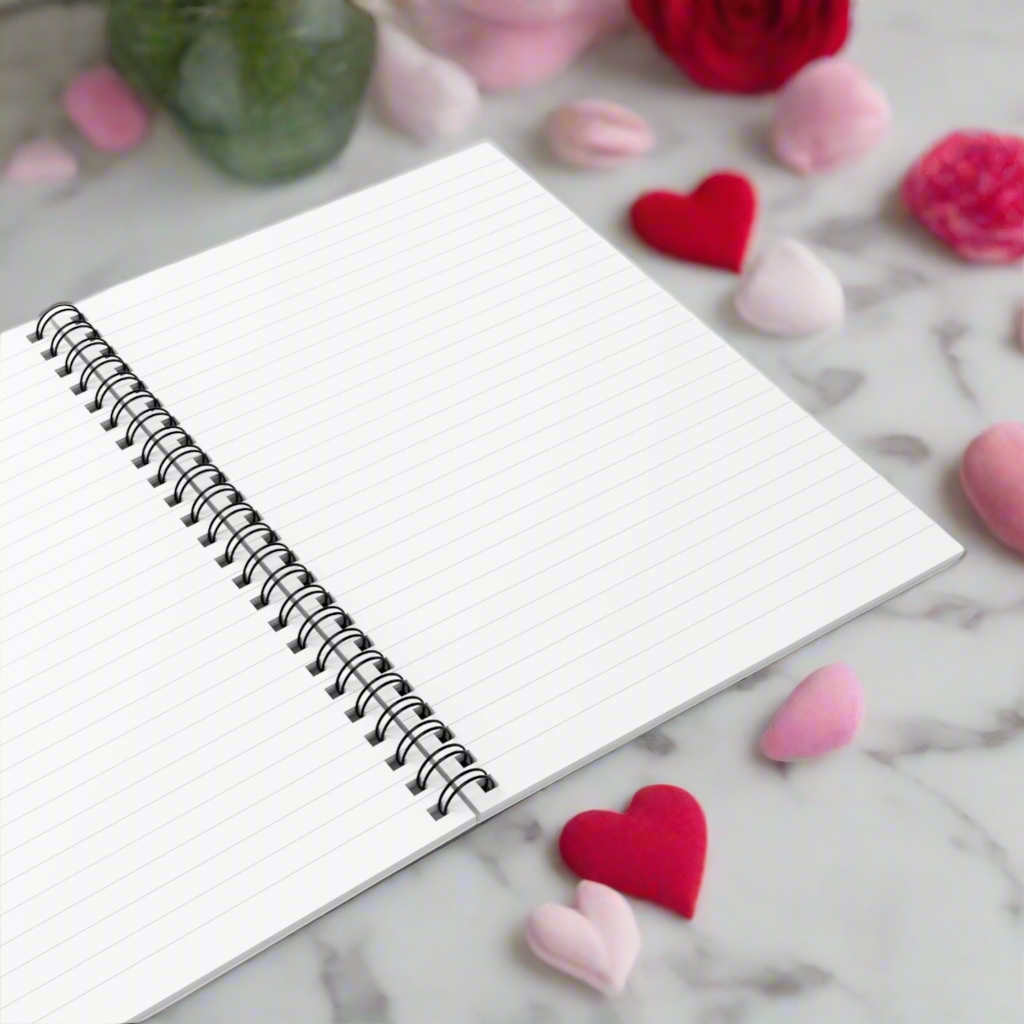 I'll Treat You Right Retro Valentine's Day Kitten Spiral Journal Notebook