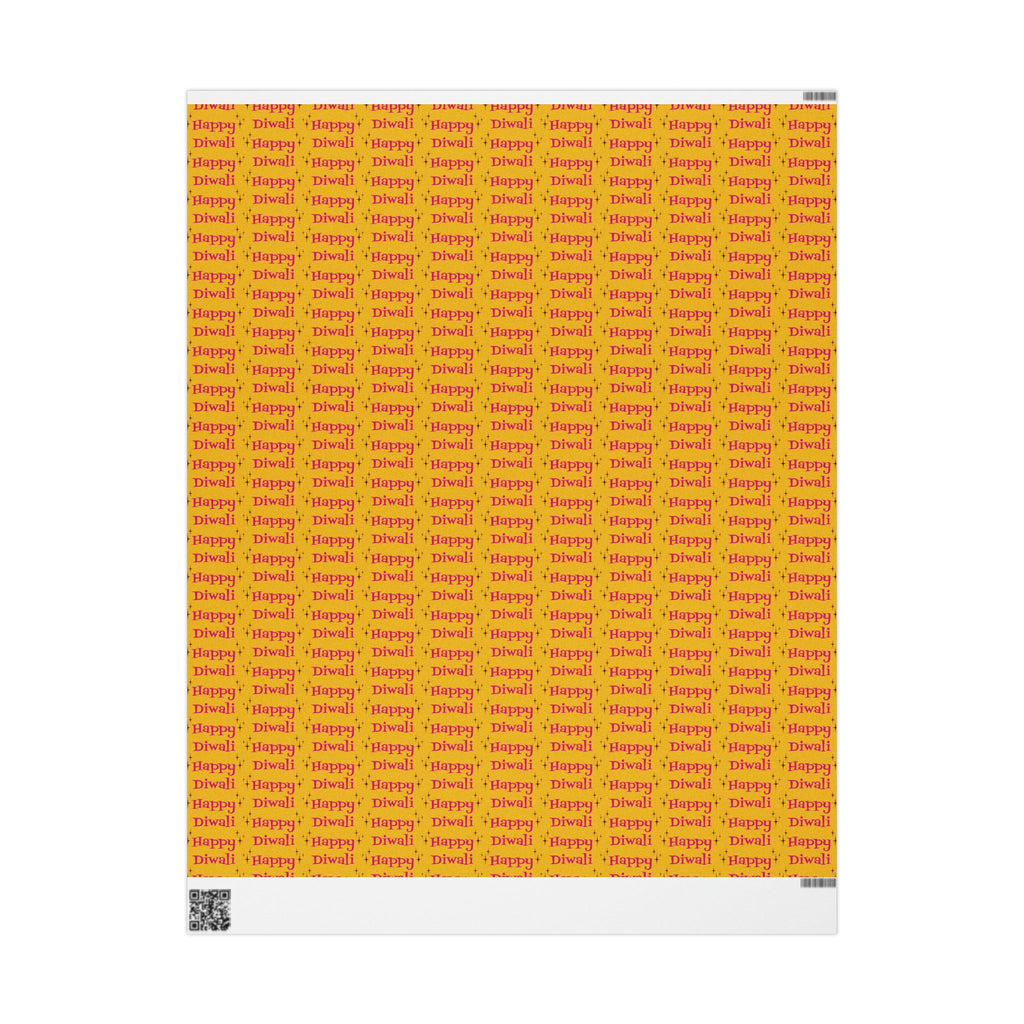 Happy Diwali Starburst Atomic Mid Century Retro Style Holiday Gift Wrap Paper - Glossy Or Matte