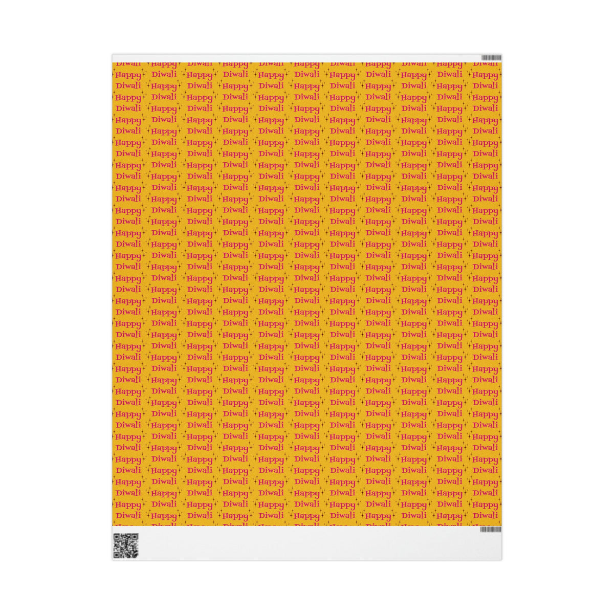 Happy Diwali Starburst Atomic Mid Century Retro Style Holiday Gift Wrap Paper - Glossy Or Matte