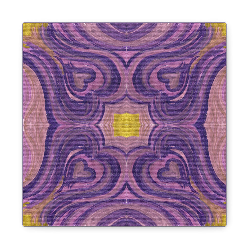 Purple Love Frequency Mosaic Caden Caraco Canvas Gallery Wrap