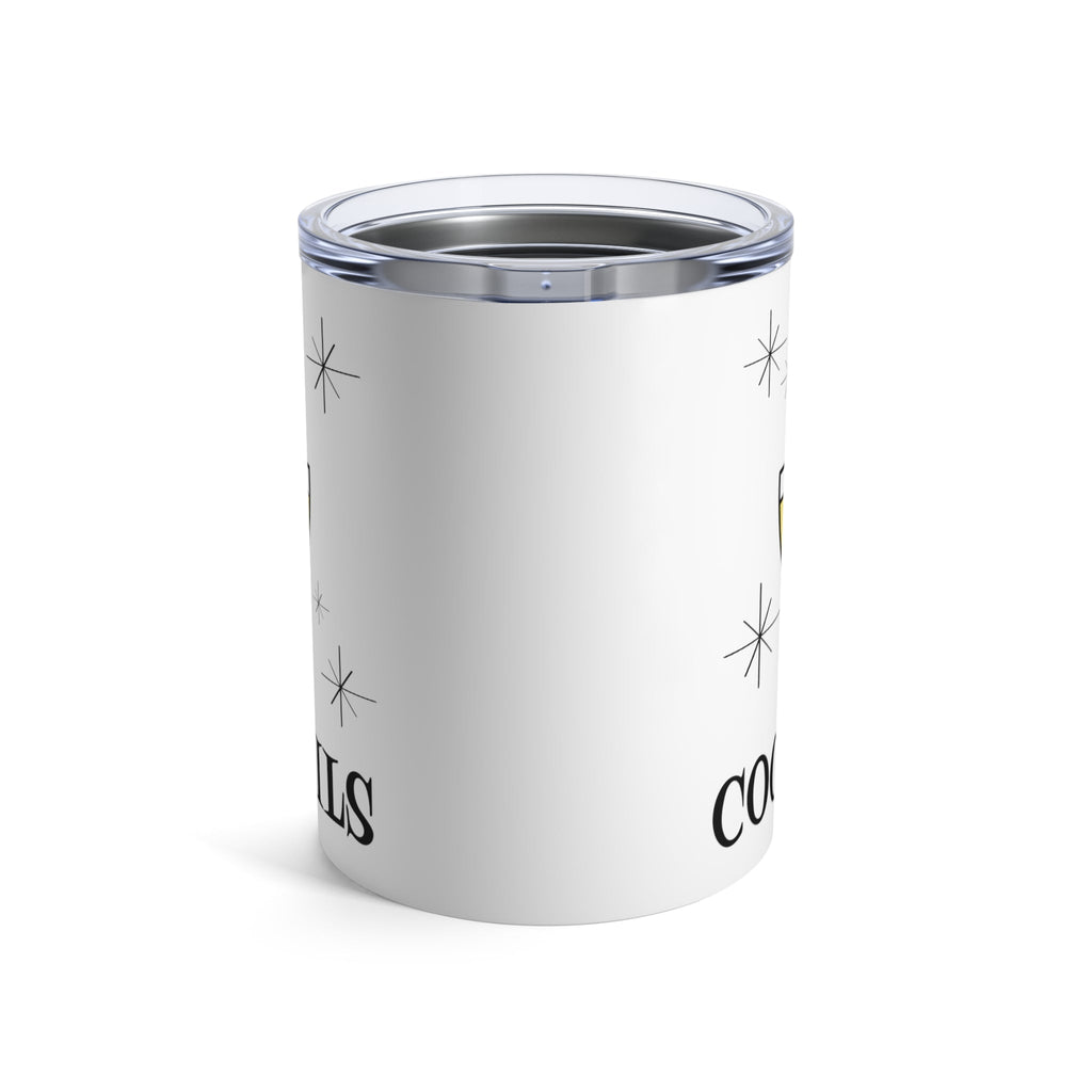 Cocktails Mid Century Retro Style Stainless Steel Tumbler 10oz