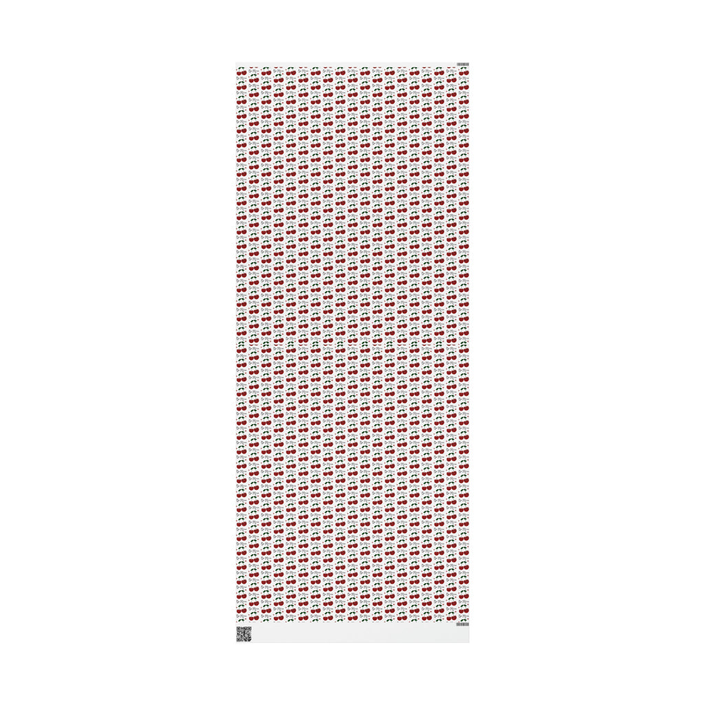 Retro Cherries Be Mine Gift Wrap - Romantic and Stylish Wrapping Paper