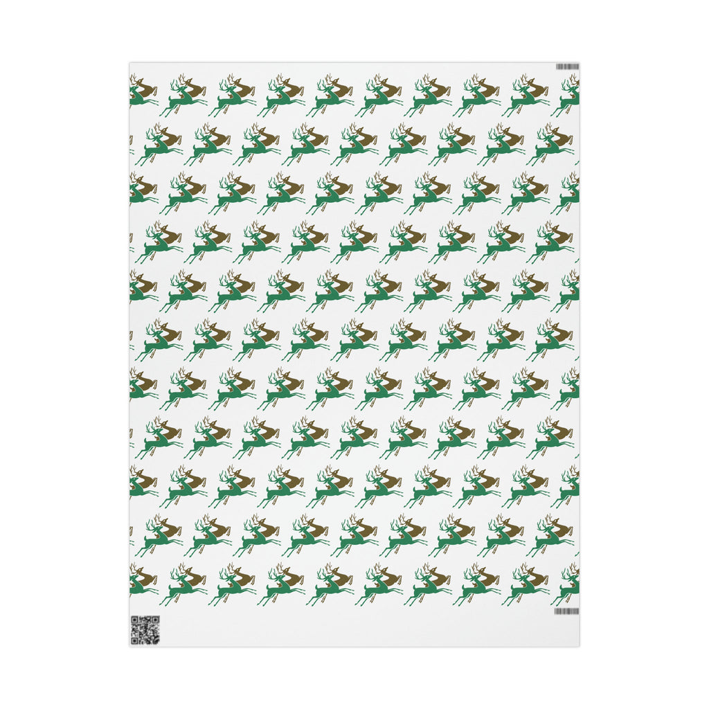 Christmas Reindeer Mid Century Retro Christmas Print Holiday Gift Wrap Paper - Glossy Or Matte
