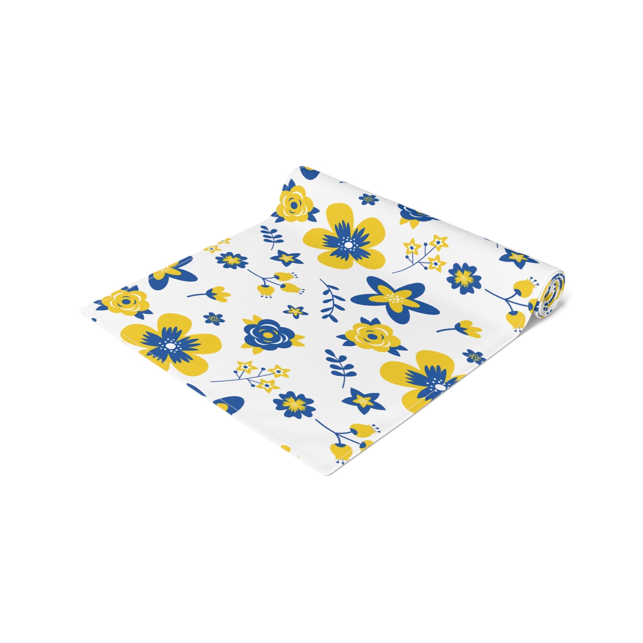 Ukrainian Country Flowers Spring Polyester Table Runner